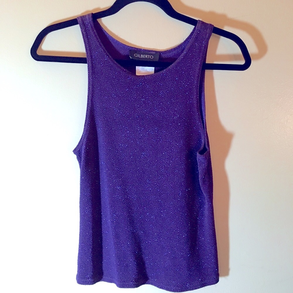 Gilberto sparkly purple stretch top